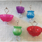 Colorful glass hanging lanterns in various shapes and sizes.