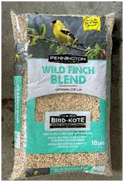 A bag of Penn-Plax Wild Finch Blend bird seed for wild finches.